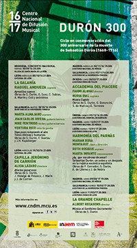 El CNDM conmemora 300 años de la muerte del compositor barroco Sebastián Durón