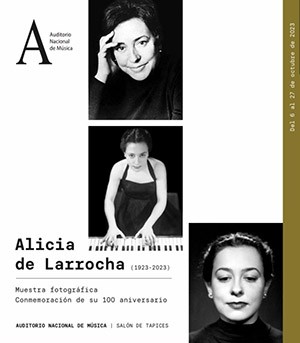Exposición fotográfica con motivo del centenario de Alicia de Larrocha en el Auditorio Nacional